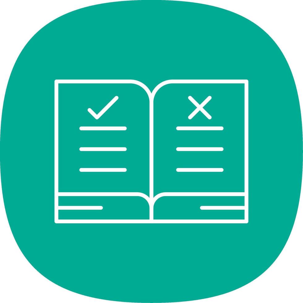 Guidelines Line Curve Icon vector