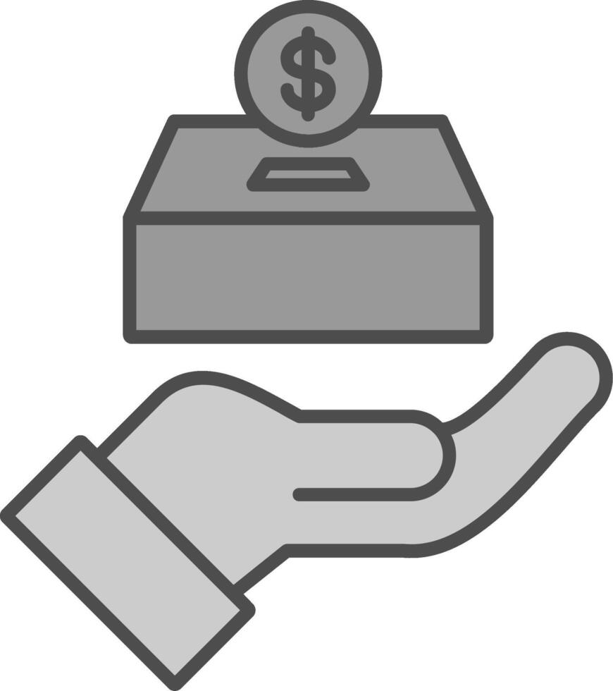 Donate Fillay Icon vector