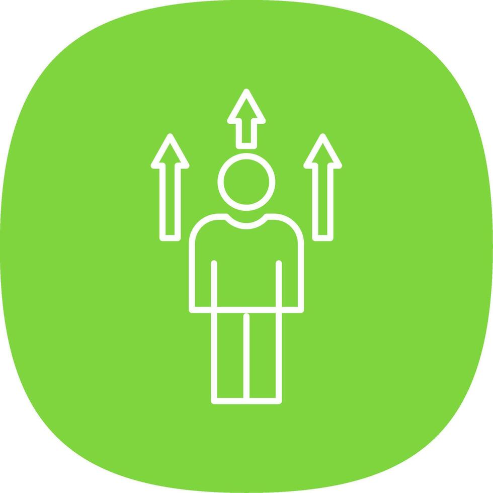 Motivation Line Curve Icon vector