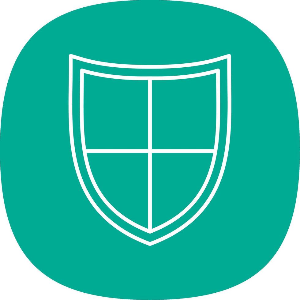 Shield Line Curve Icon vector