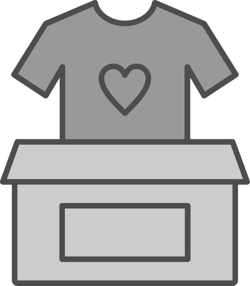 Clothes Donation Fillay Icon vector