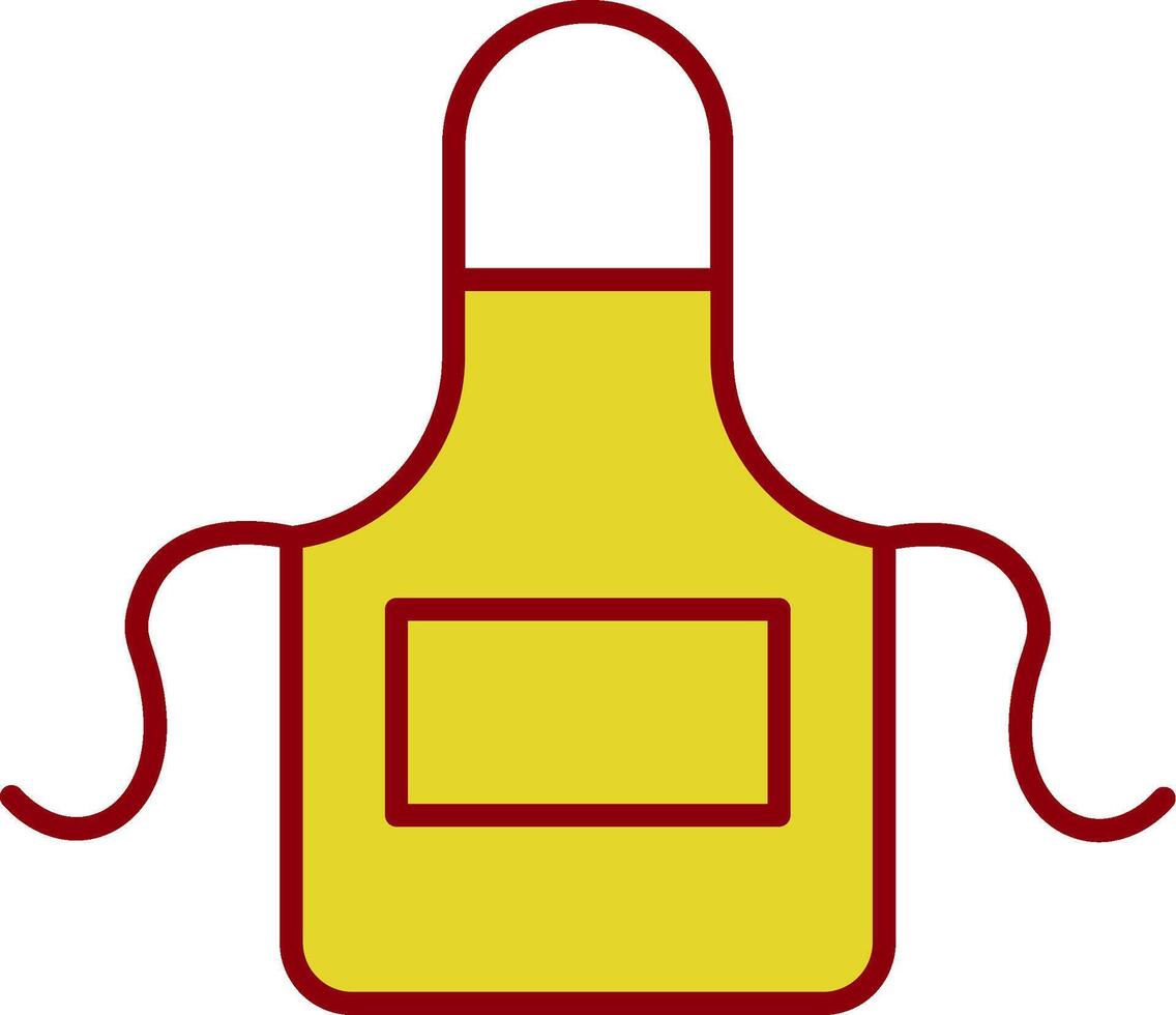 Apron Line Two Color Icon vector