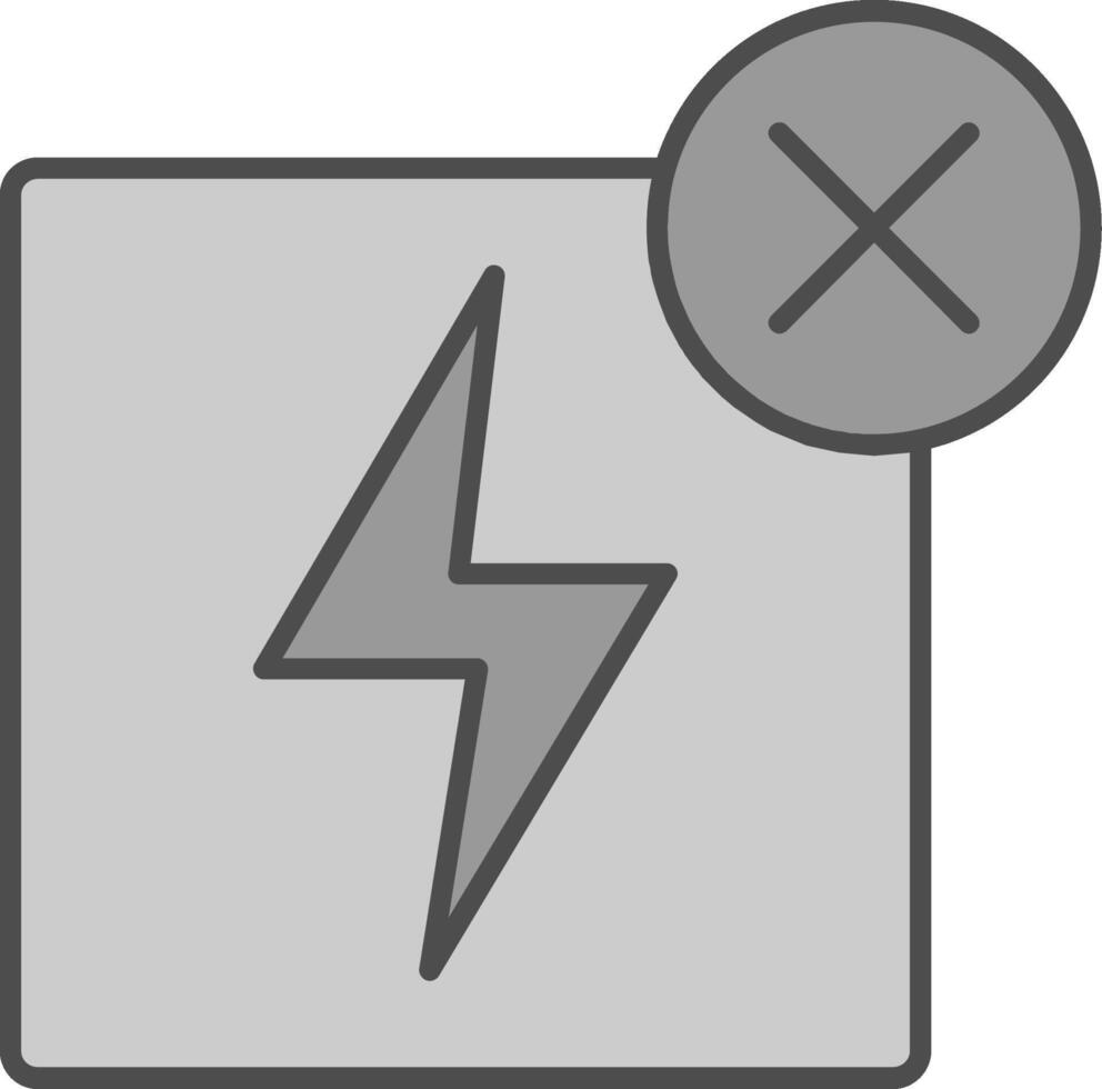 No Electricity Fillay Icon vector