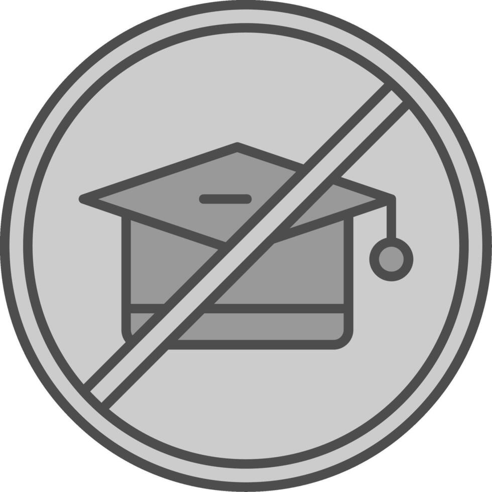 No Education Fillay Icon vector