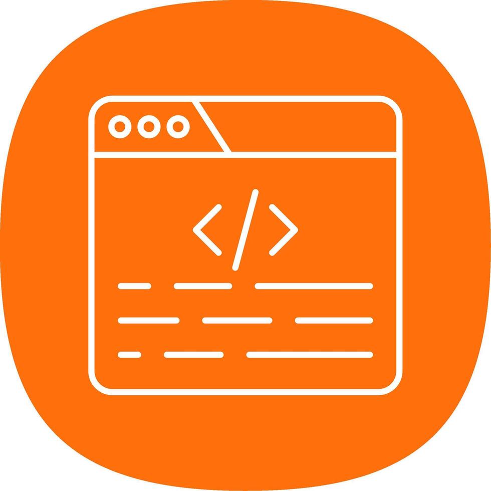 Coding Line Curve Icon vector