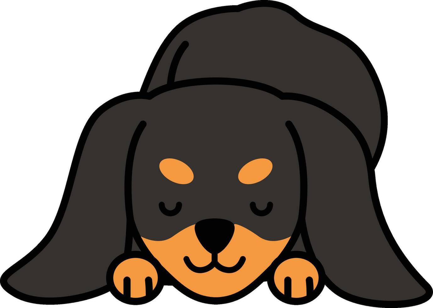 Cute dachshund dog vector