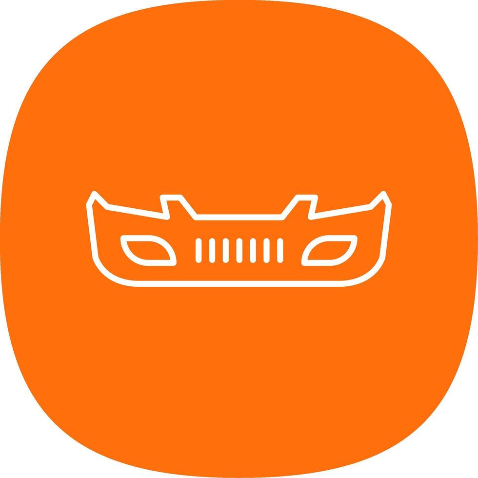 Bumper Line Curve Icon vector