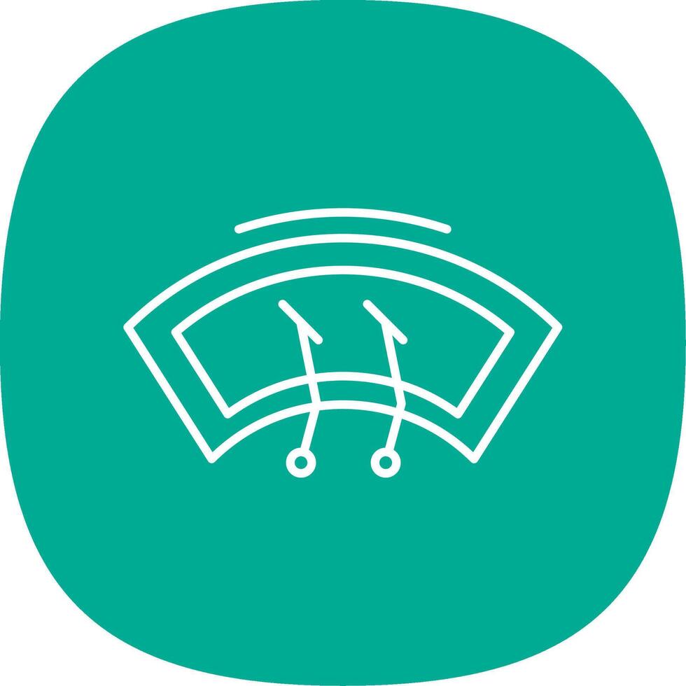 Wiper Line Curve Icon vector