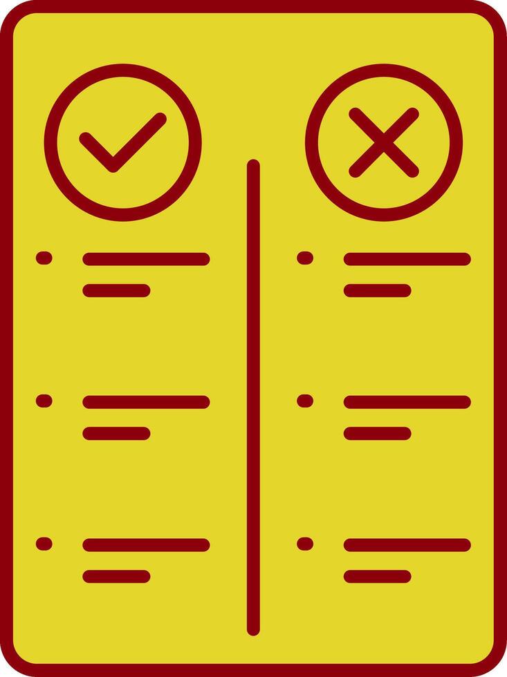 Pros And Cons Line Two Color Icon vector