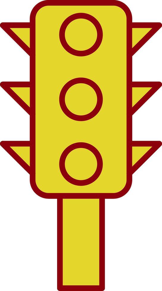 Traffic Control Line Two Color Icon vector