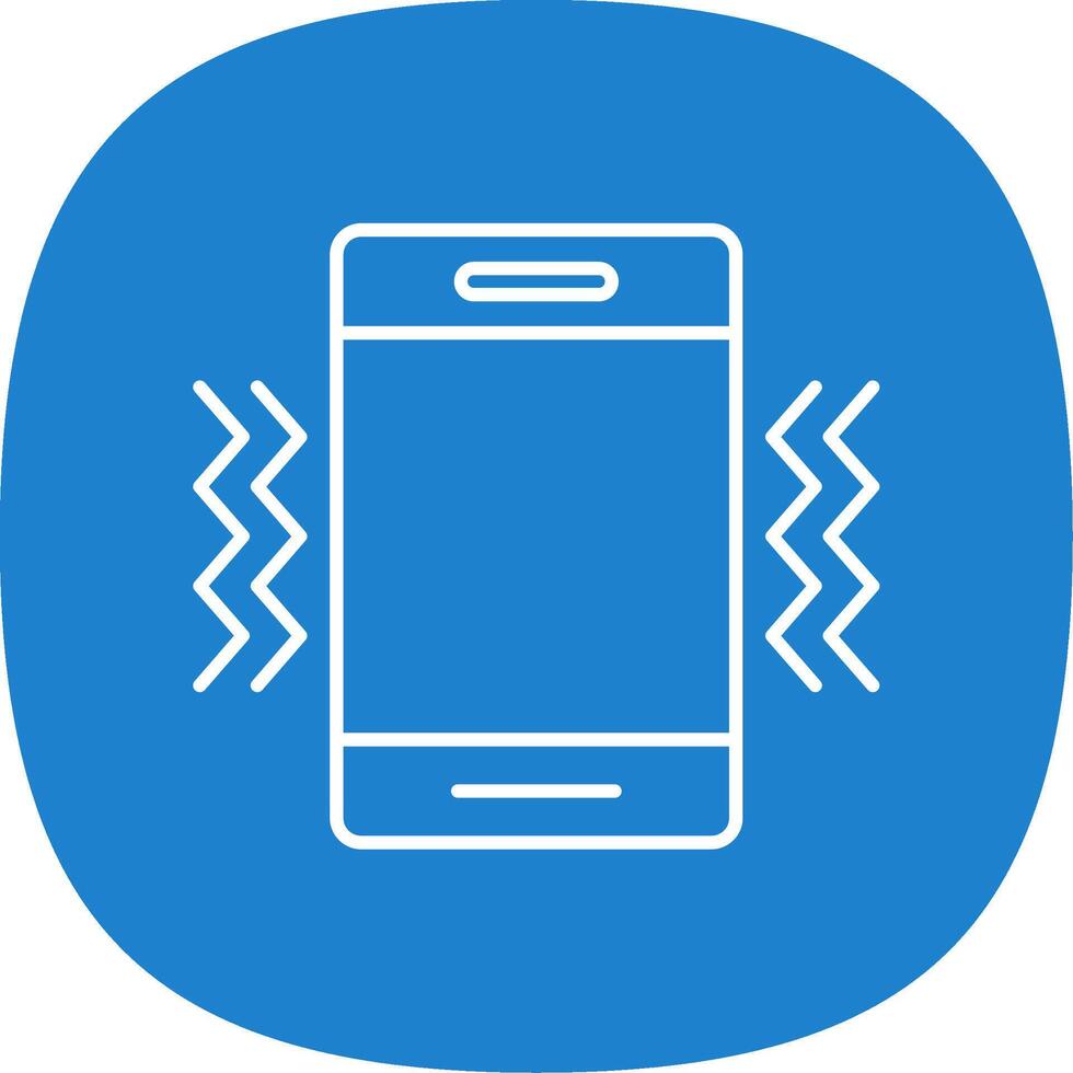 Vibration Line Curve Icon vector