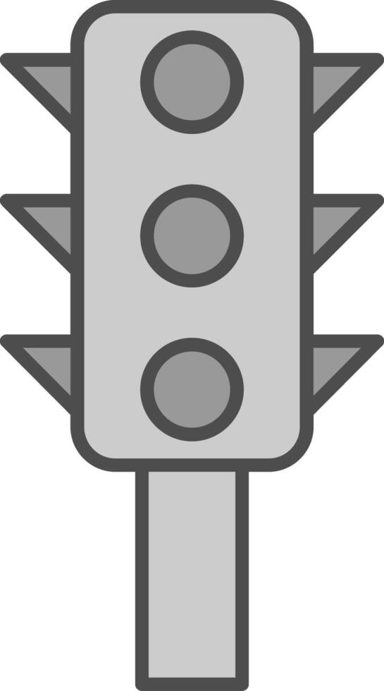 Traffic Control Fillay Icon vector