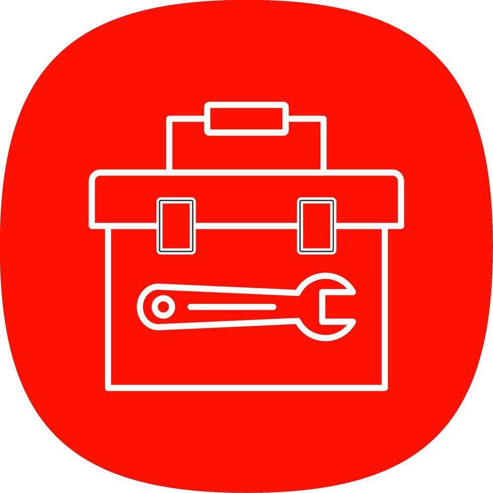 Toolbox Line Curve Icon vector
