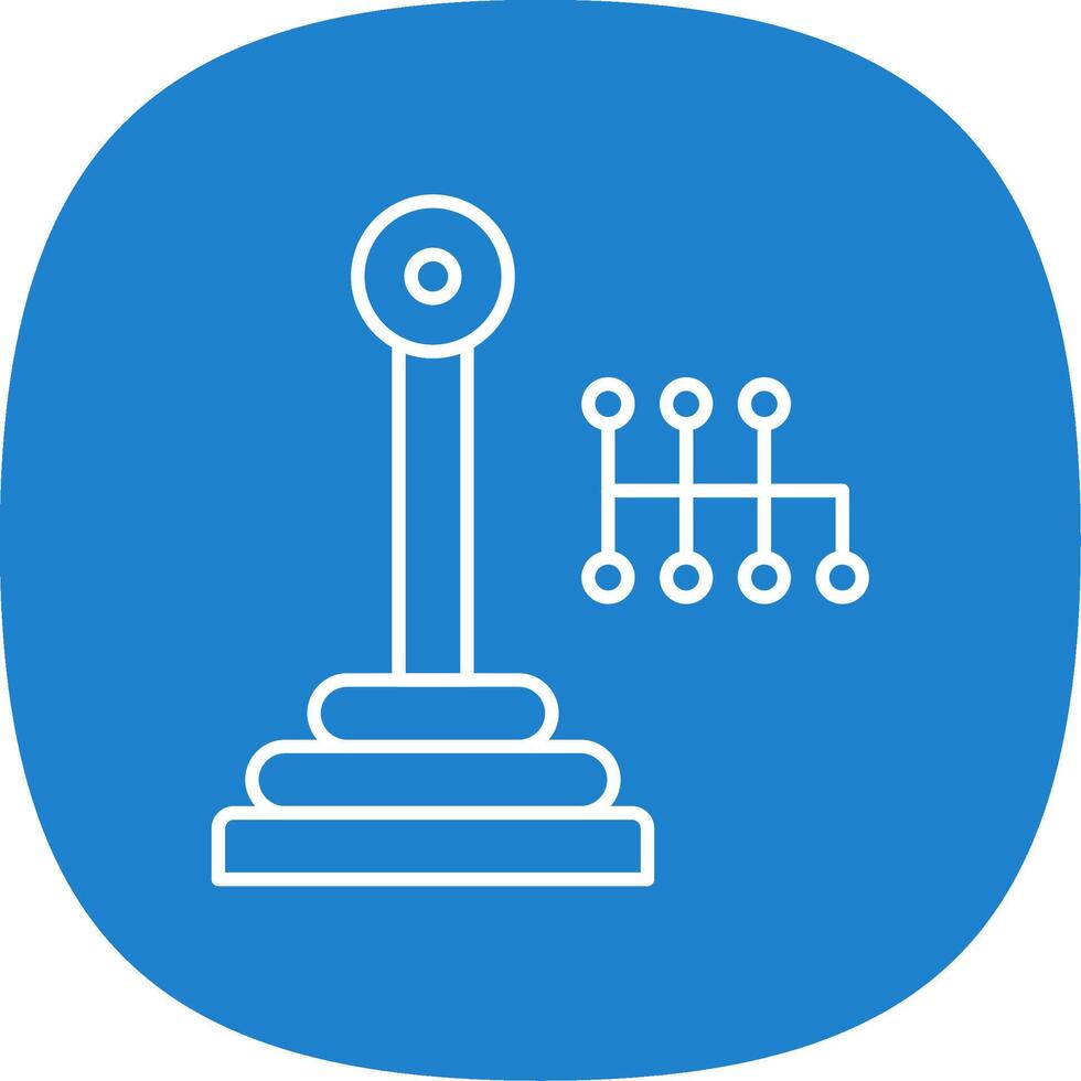 Gearshift Line Curve Icon vector