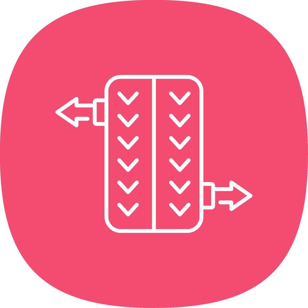 Wheel Alignment Line Curve Icon vector