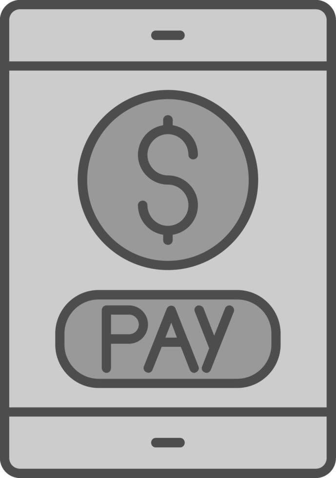 Mobile Payment Fillay Icon vector