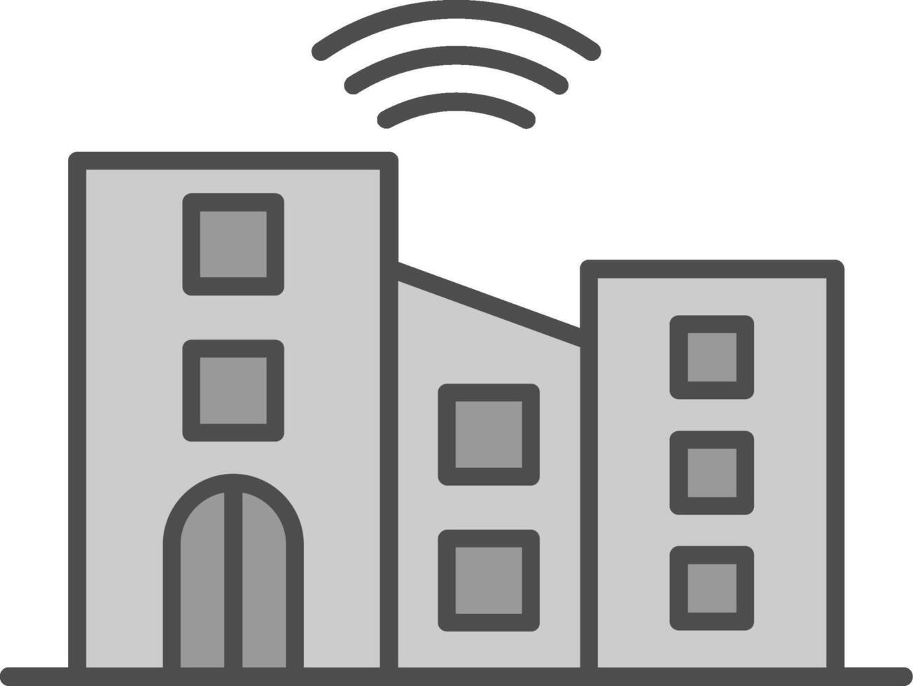 Smart City Fillay Icon vector