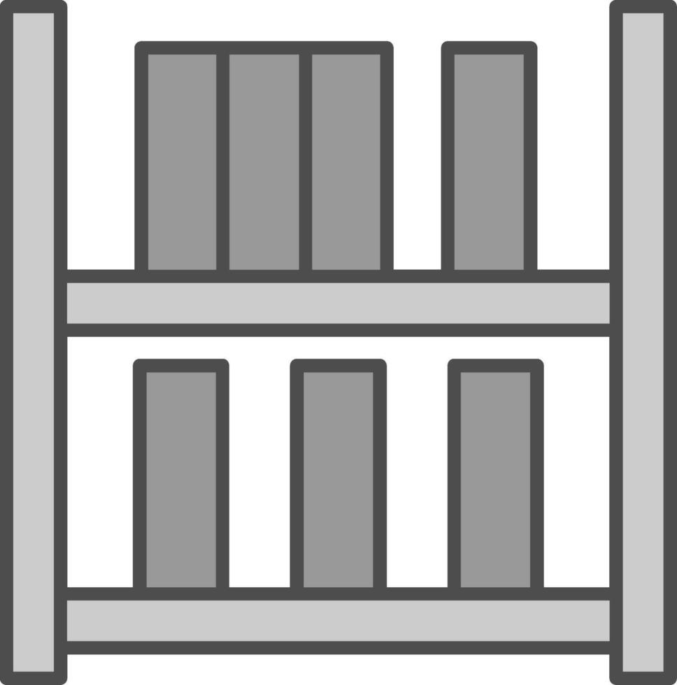 Bookshelf Fillay Icon vector