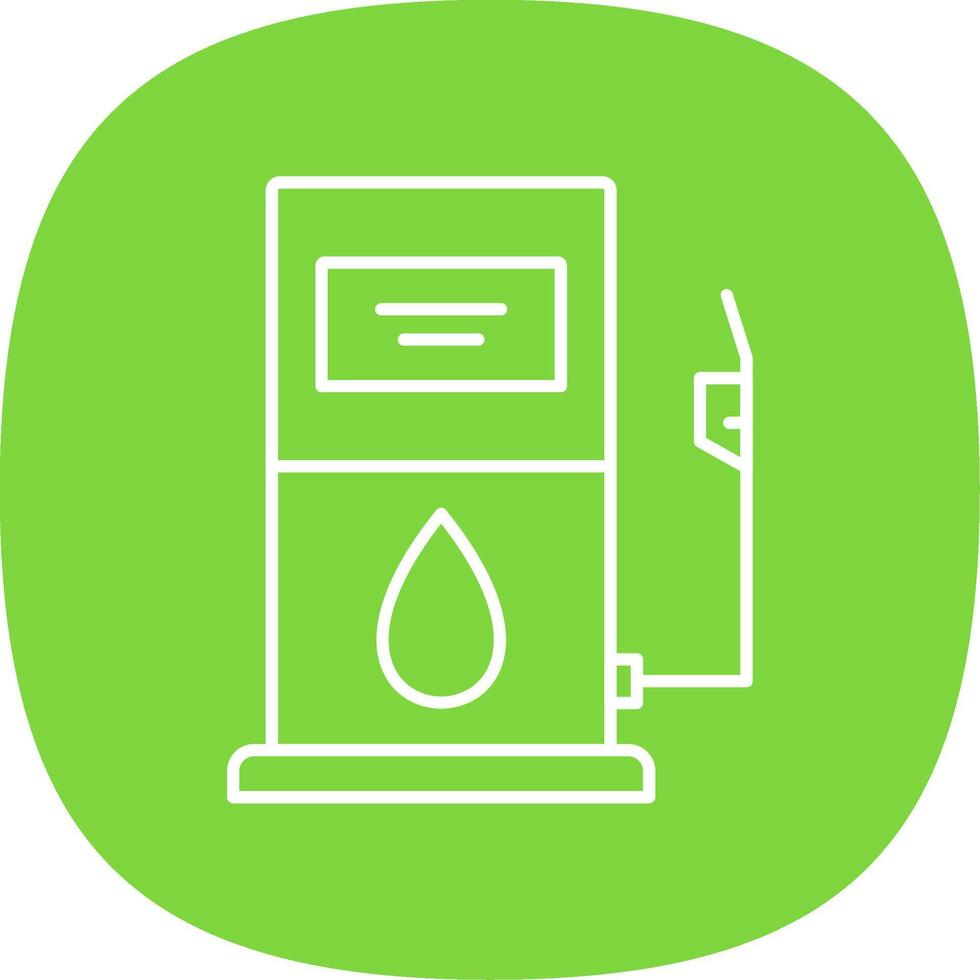 Gas Station Line Curve Icon vector