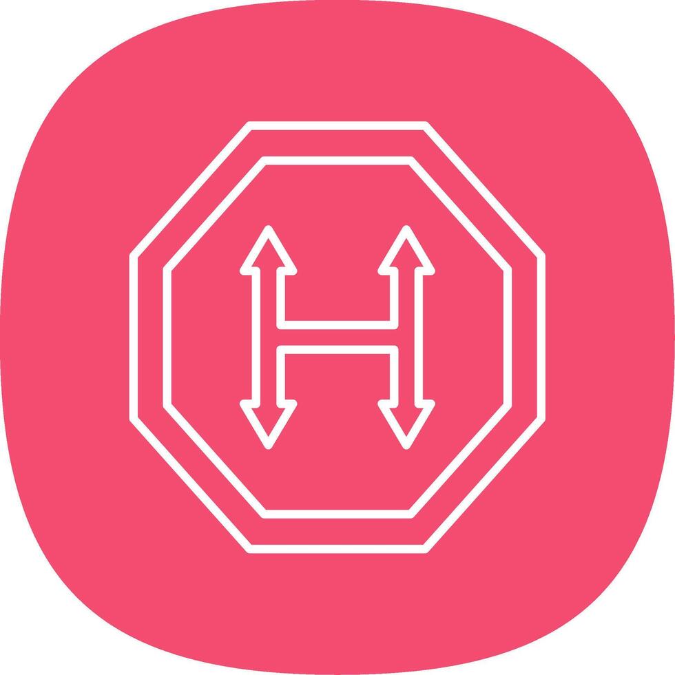 Junction Line Curve Icon vector