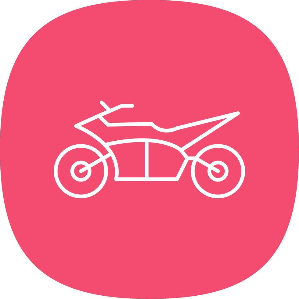 Motocross Line Curve Icon vector
