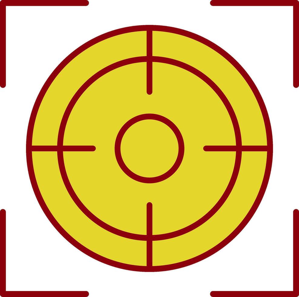 Focus Line Two Color Icon vector
