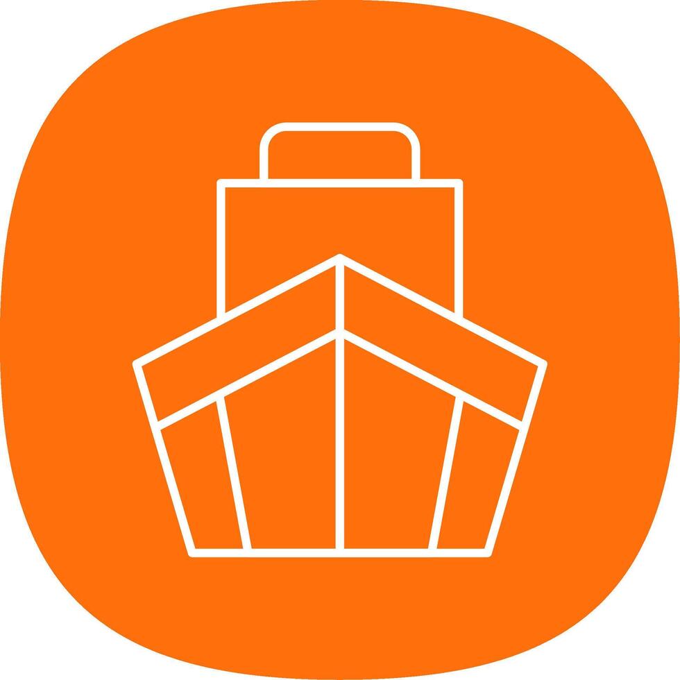 Cargo Line Curve Icon vector