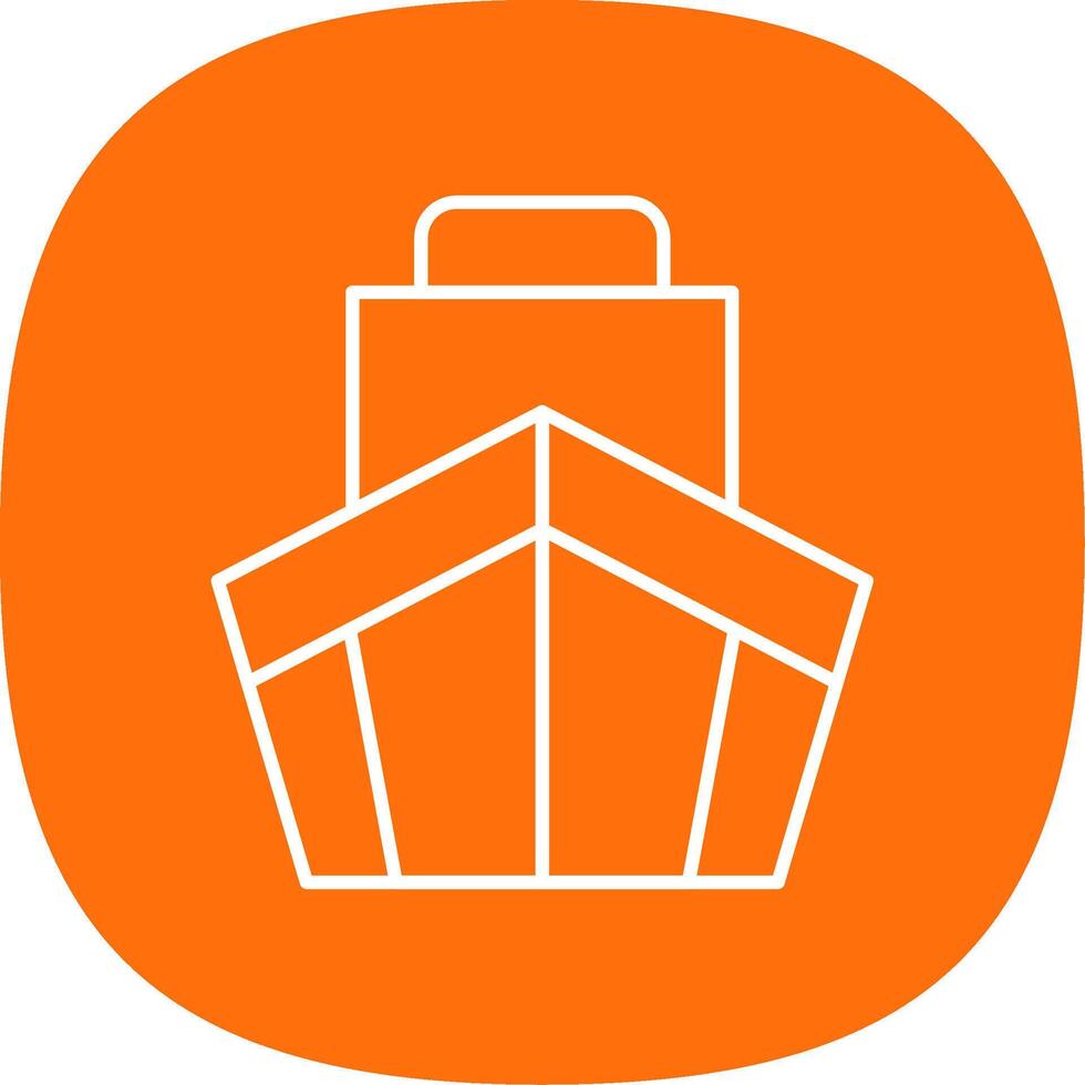 Cargo Line Curve Icon vector