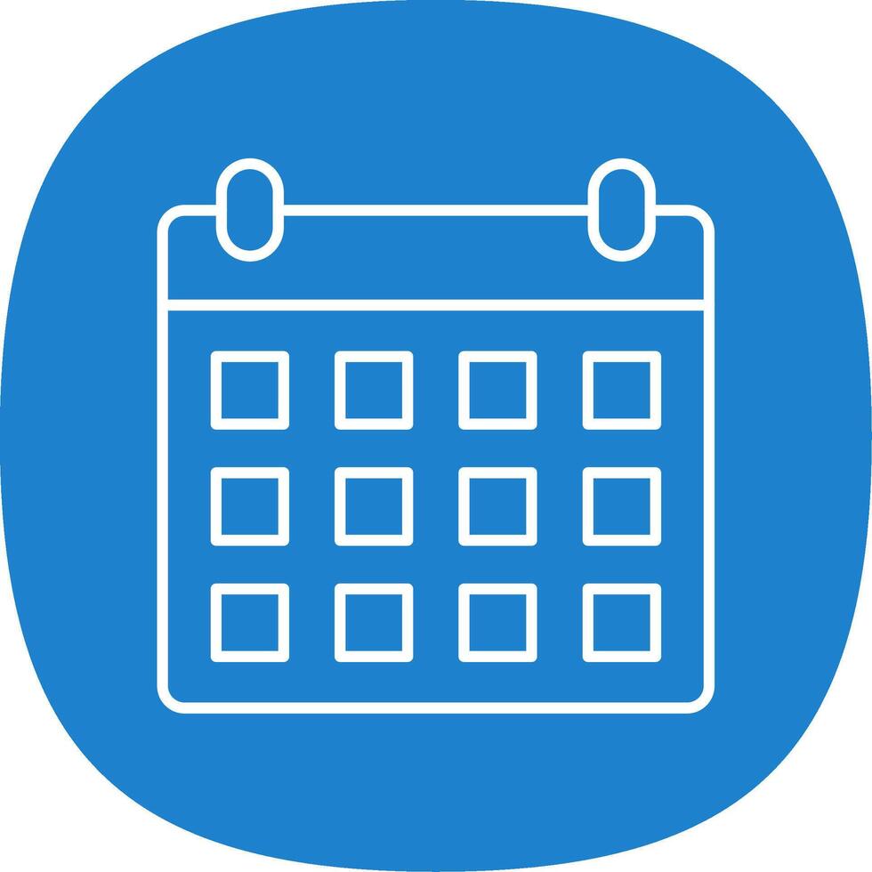 Schedule Line Curve Icon vector