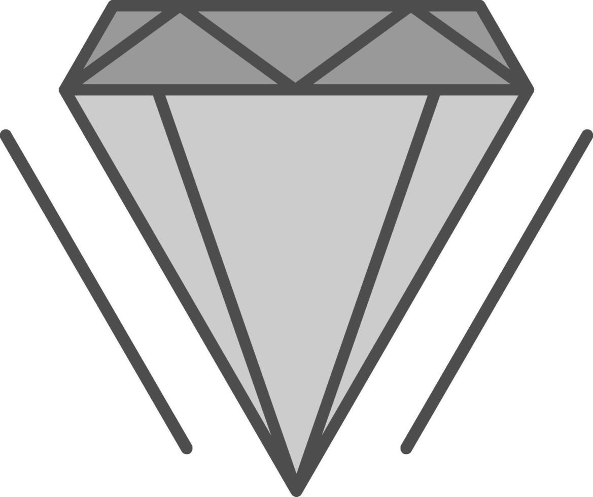 icono de línea de diamante de dos colores vector