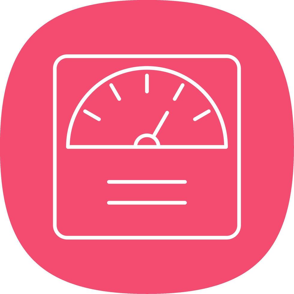 Weight Line Curve Icon vector