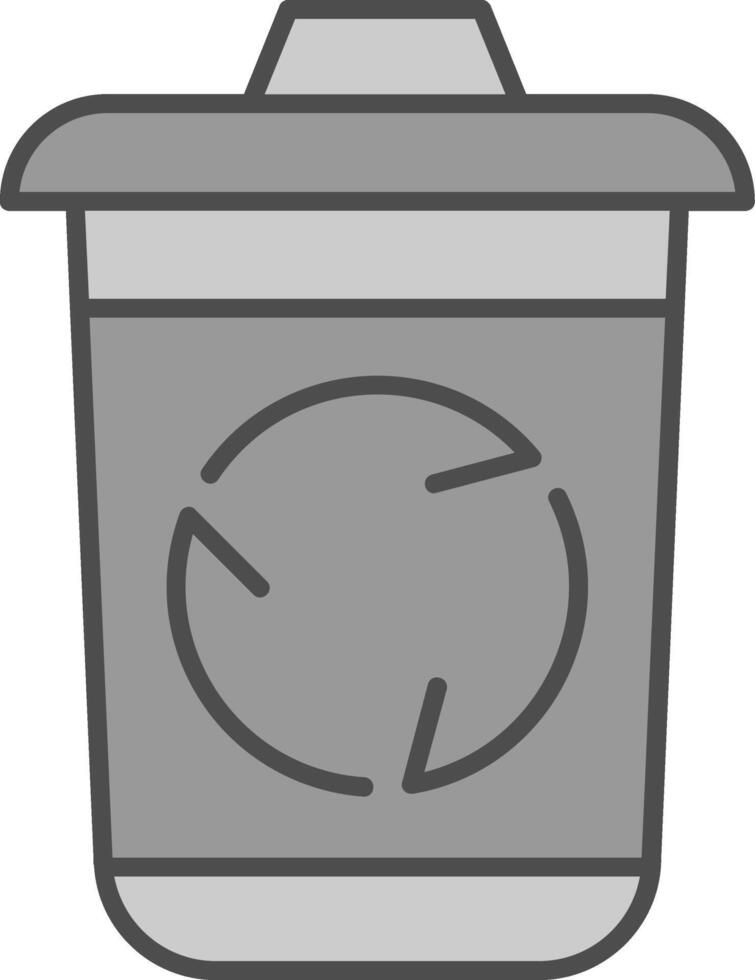 Recycle Bin Fillay Icon vector