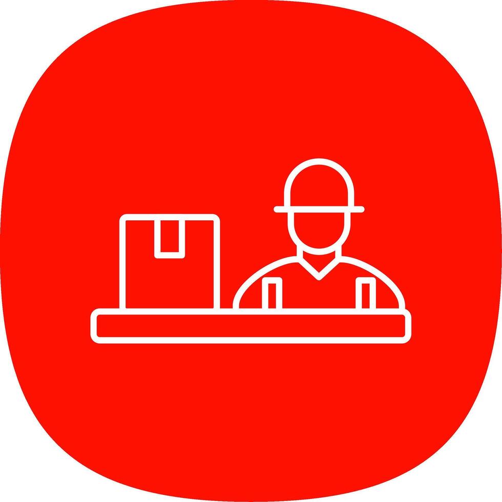 Assembling Line Curve Icon vector