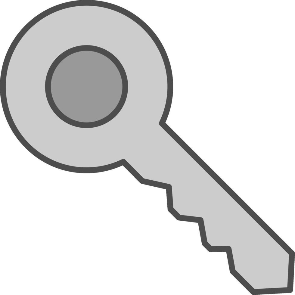 Key Line Circle Icon vector