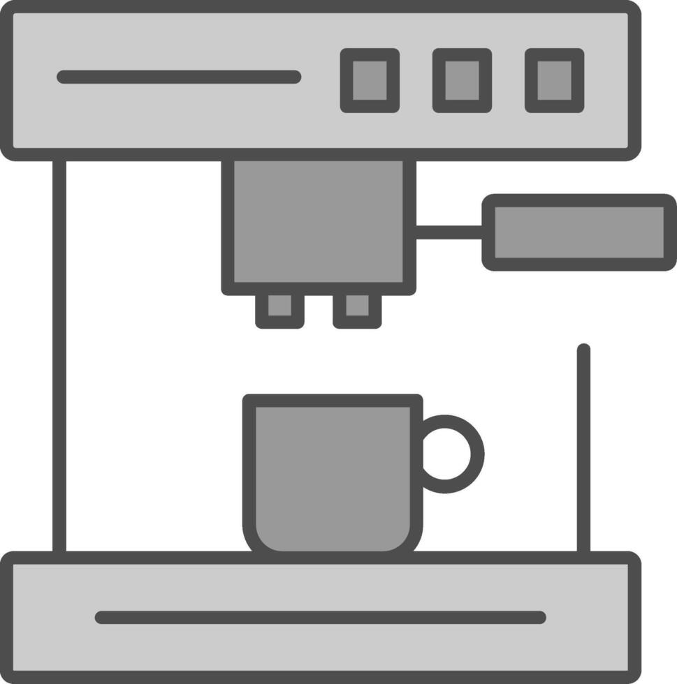 Coffee Machine Fillay Icon vector