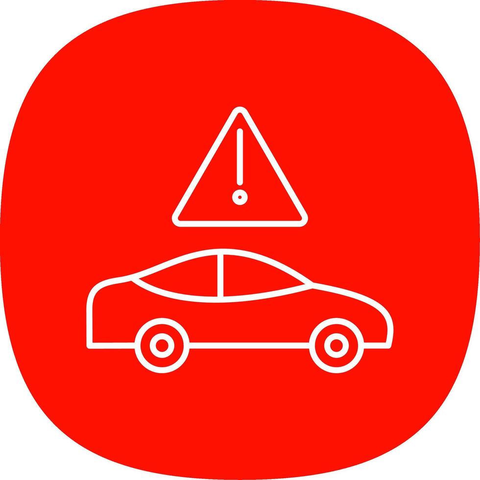 Traffic Jam Line Curve Icon vector