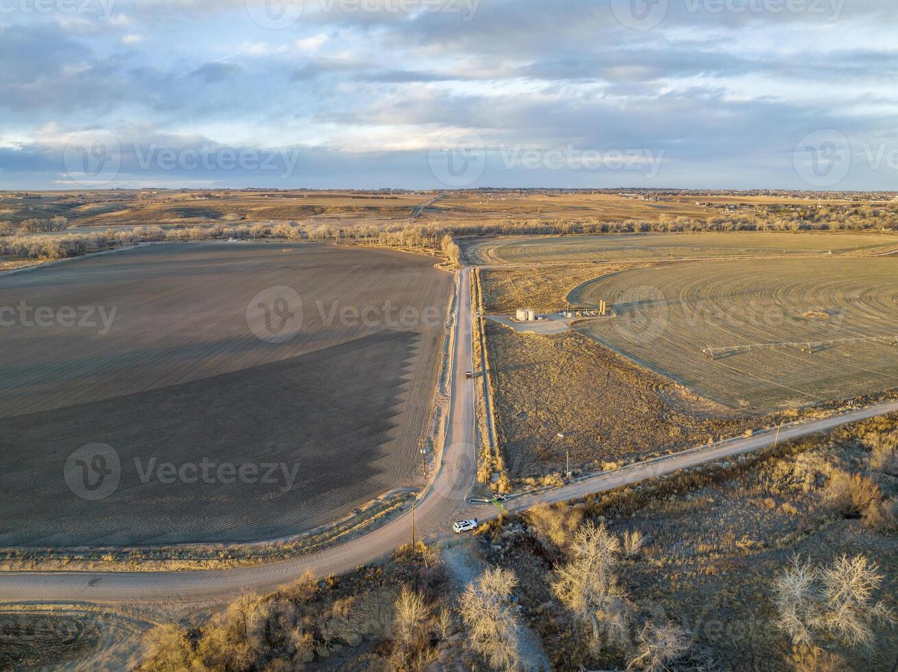 farmland in northern Colorado aerial view photo