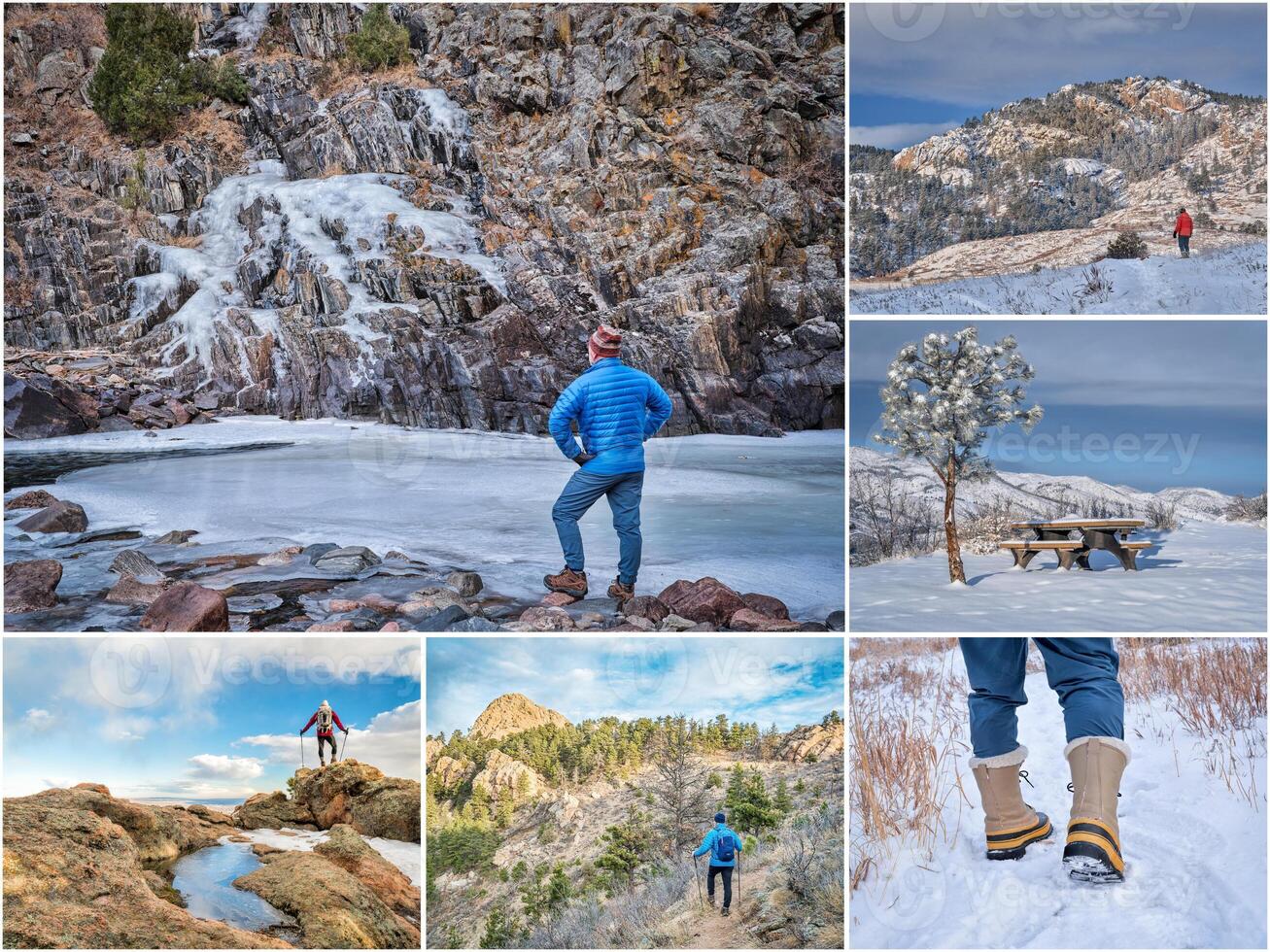 hiking in Rocky Mountains of northern Colorado photo