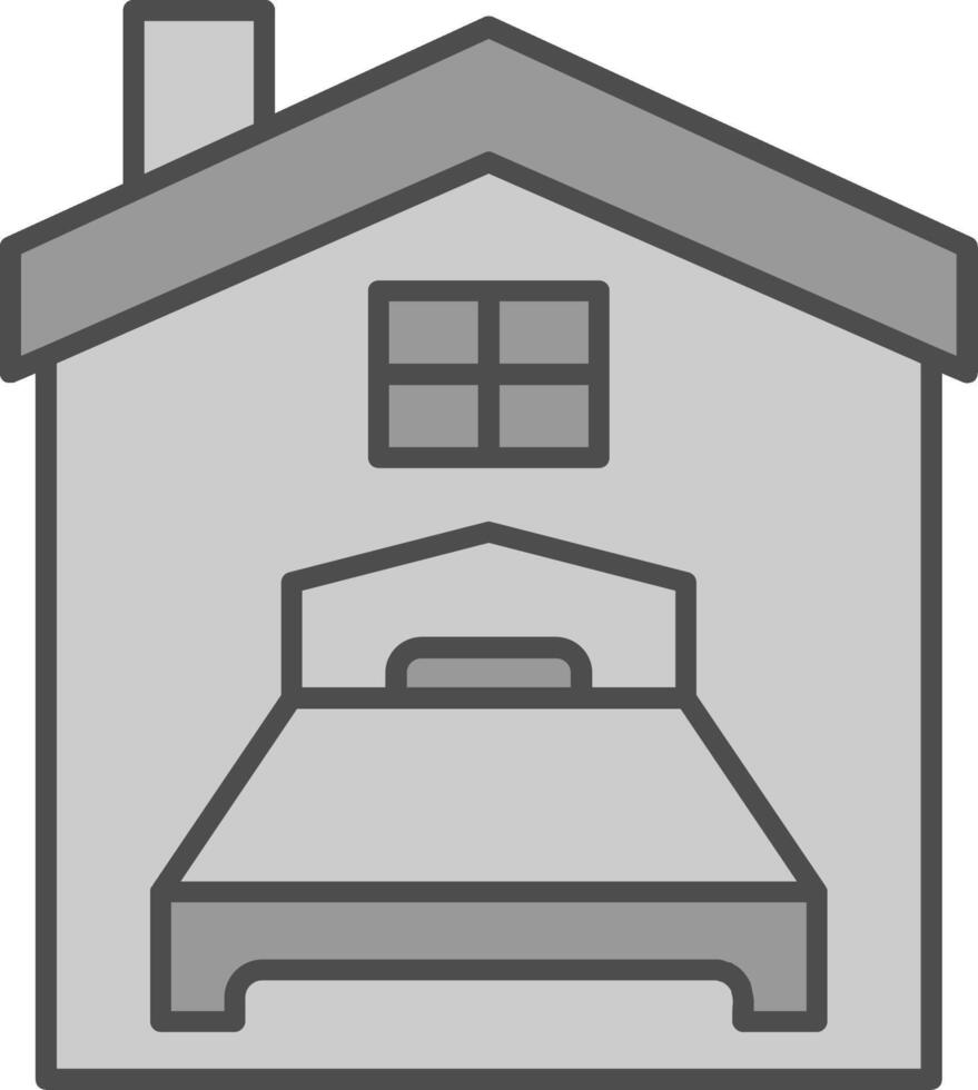 Bedroom Fillay Icon vector