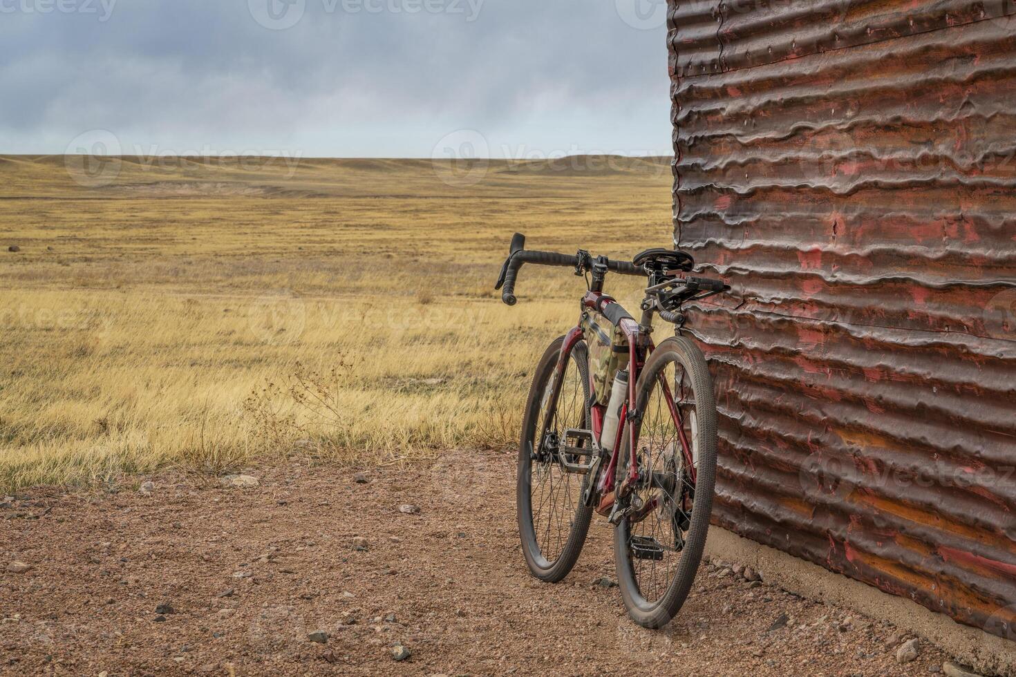 gravel bike in Colorado prairie photo