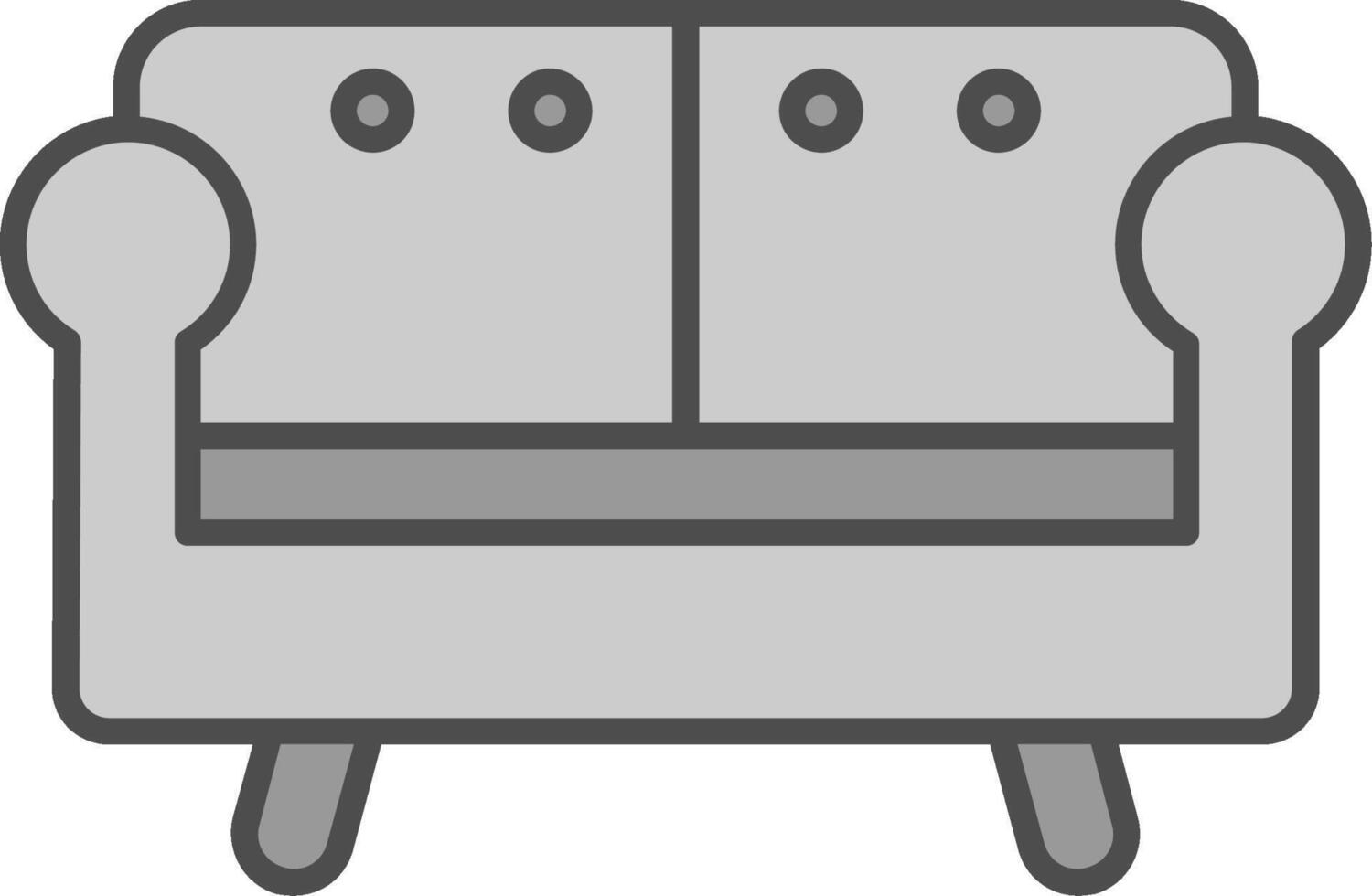 sofá relleno icono vector