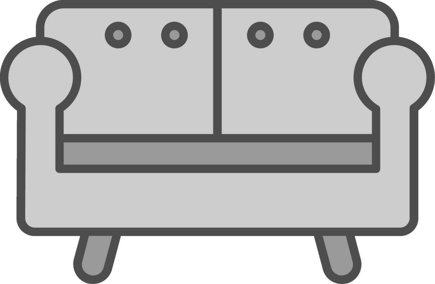 Sofa Fillay Icon vector