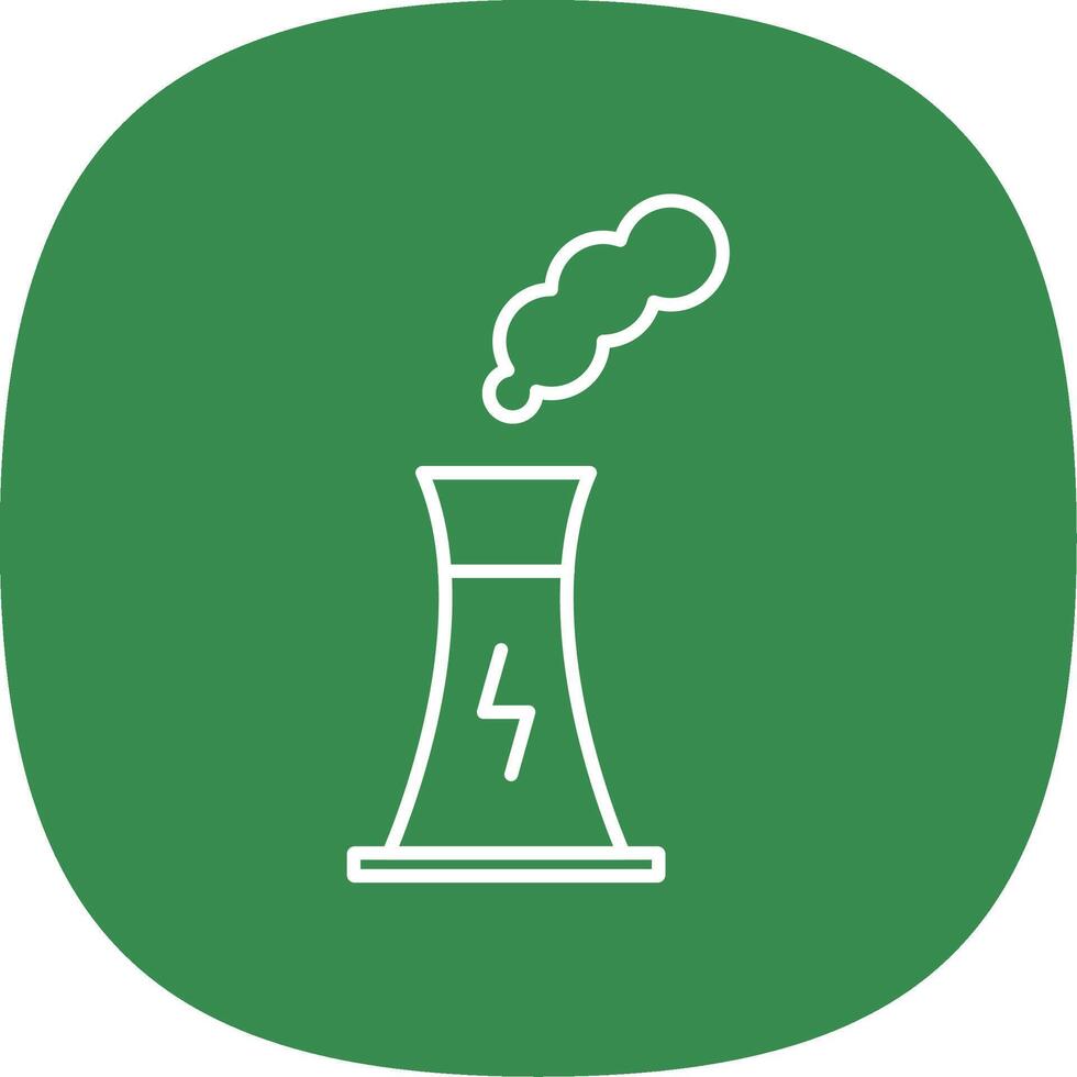Pollution Line Curve Icon vector