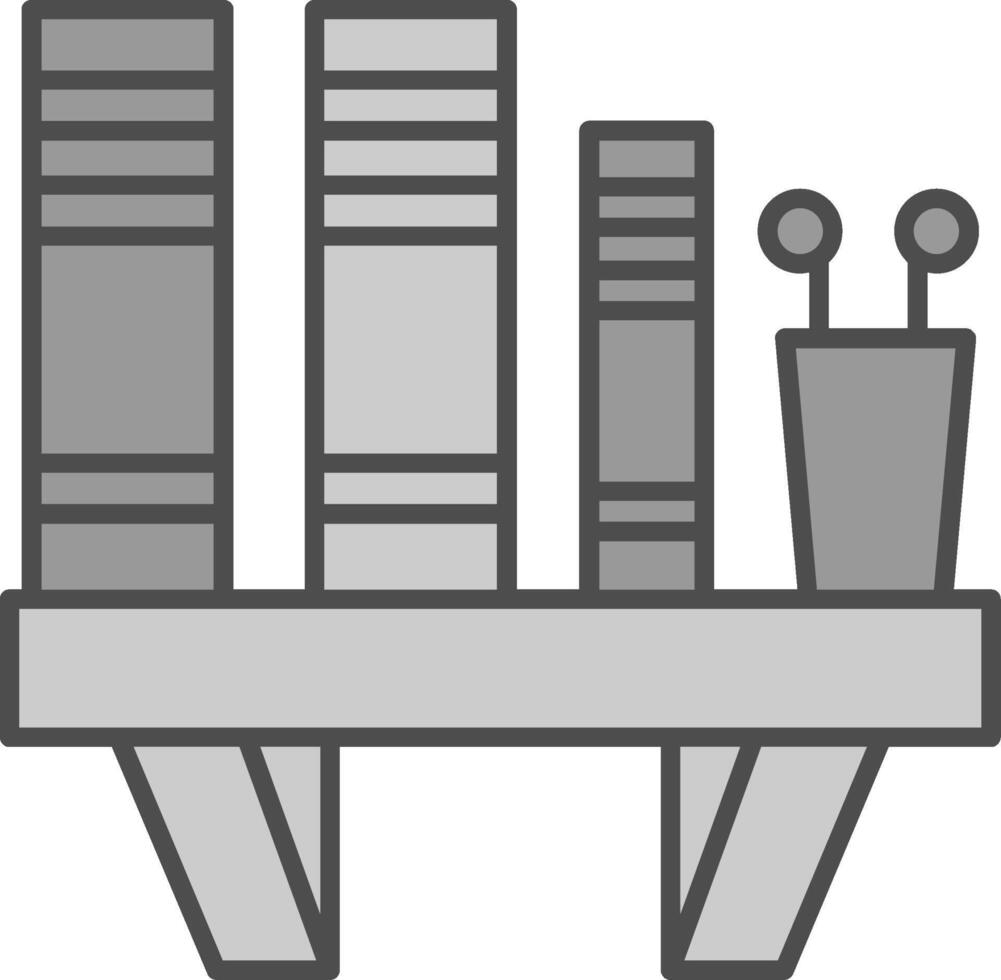 Book Shelf Fillay Icon vector