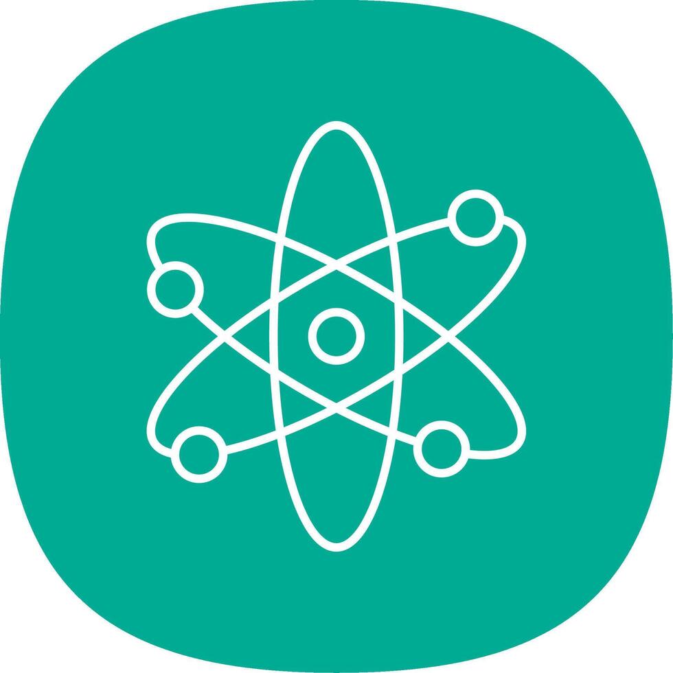 Nuclear Line Curve Icon vector