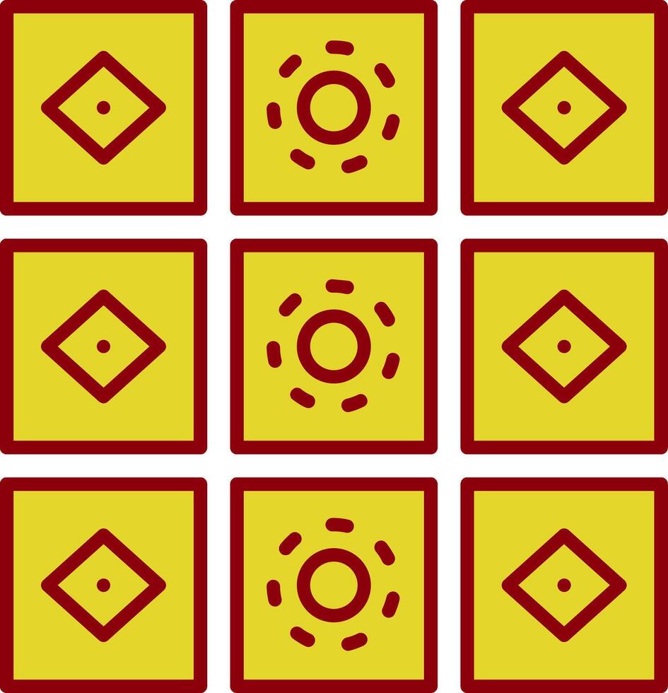 Tiles Line Two Color Icon vector