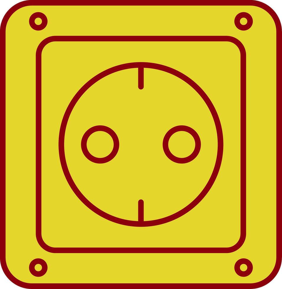 Socket Line Two Color Icon vector