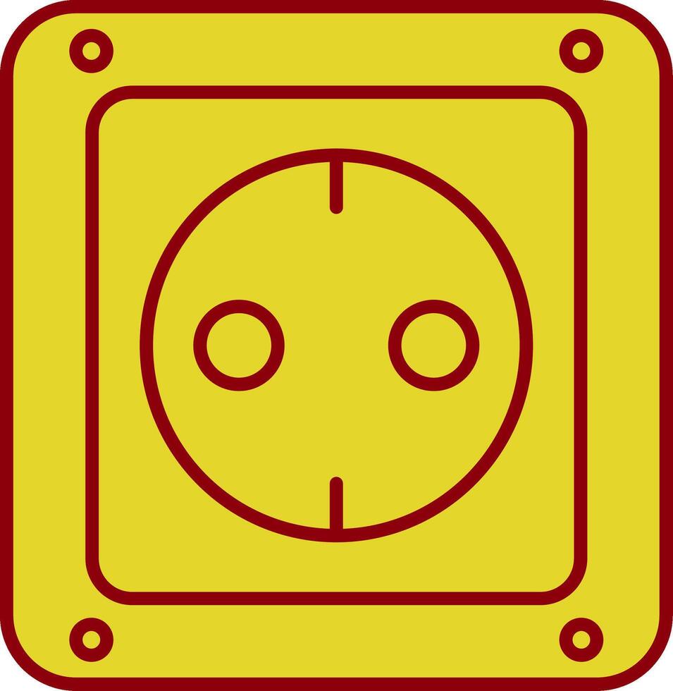 Socket Line Two Color Icon vector