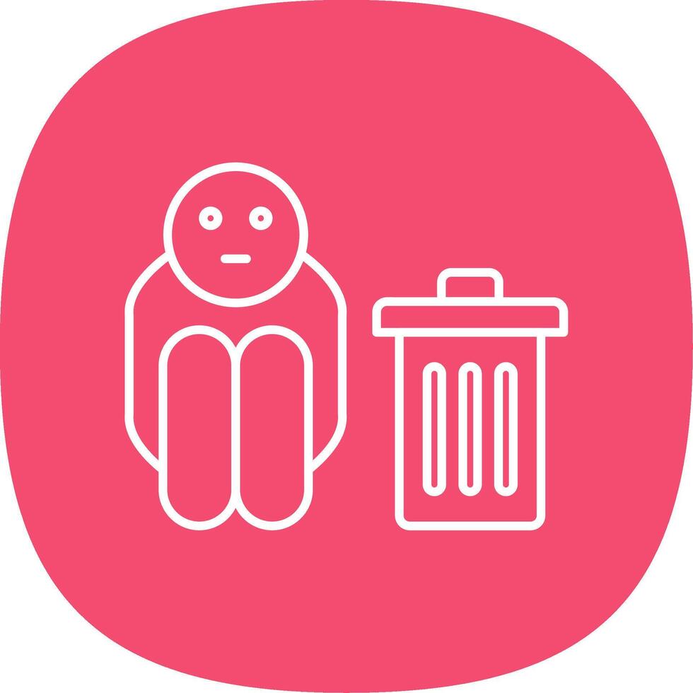 Scavenger Line Curve Icon vector