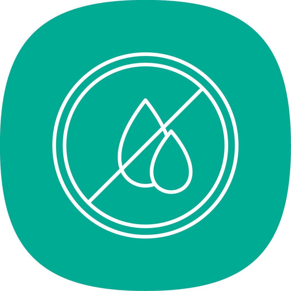 Water Scarcity Line Curve Icon vector